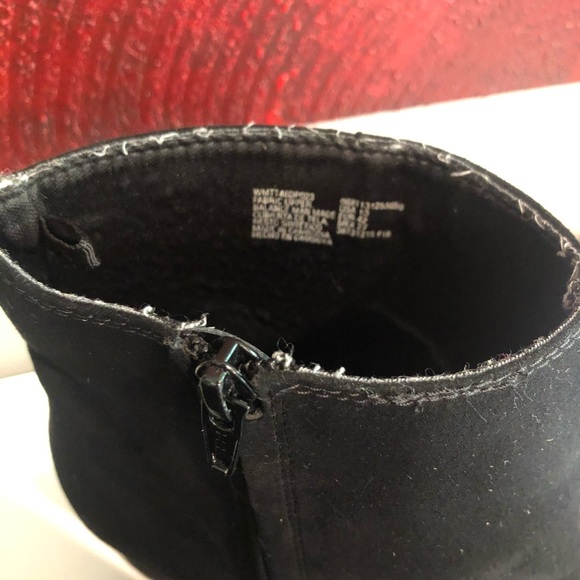 CATO black suede ankle booties size 10 - Picture 4 of 8